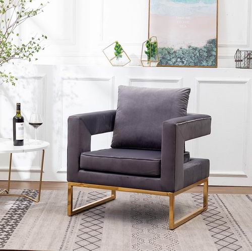  Roundhill Furniture Lenola 软垫扶手椅 324.6加元（原价 419.99加元）+包邮