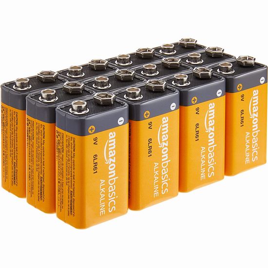  历史新低！Amazon Basics 9V 碱性电池12件套4.7折 17.98加元！
