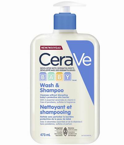  CeraVe baby宝宝二合一无泪保湿洗发沐浴露473毫升 14.42加元（shoppers售价 20.99加元）