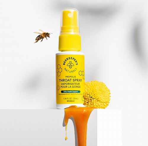  Beekeeper's Naturals 蜂胶喉咙喷雾85毫克 缓解喉咙痛 11.49加元（原价 14.99加元）