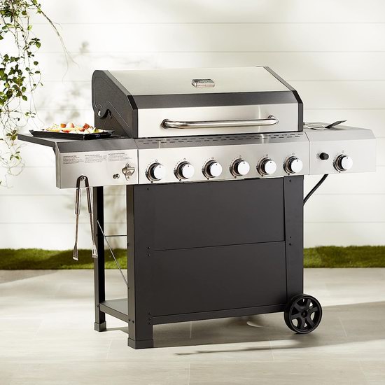  历史新低！Amazon Basics 6炉头+边炉 不锈钢燃气BBQ烧烤炉 323.99加元包邮！