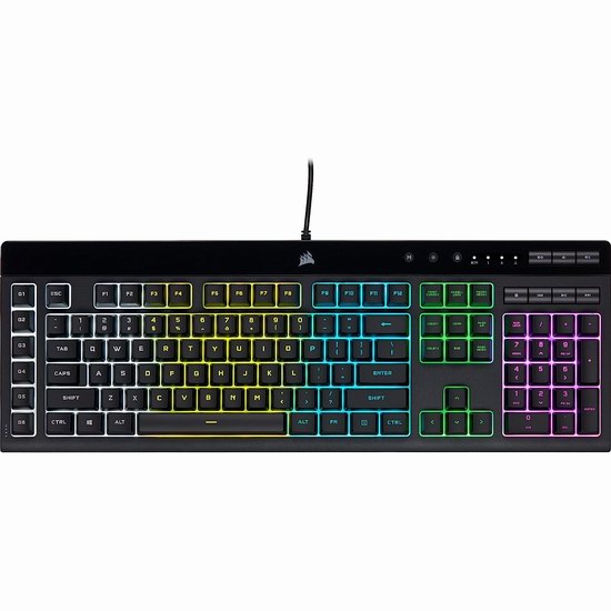  历史新低！Corsair 海盗船 K55 PRO LITE RGB 有线游戏键盘4.7折 34.99加元！