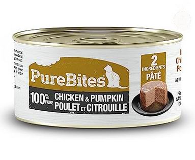  PureBites 100%纯鸡肉南瓜酱猫粮 单罐2.5盎司 1.17加元