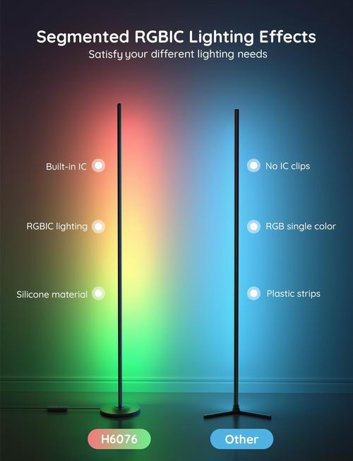 Govee RGBIC 智能变色落地灯  28+动态场景  89.99加元（原价 129.99加元）！2款可选