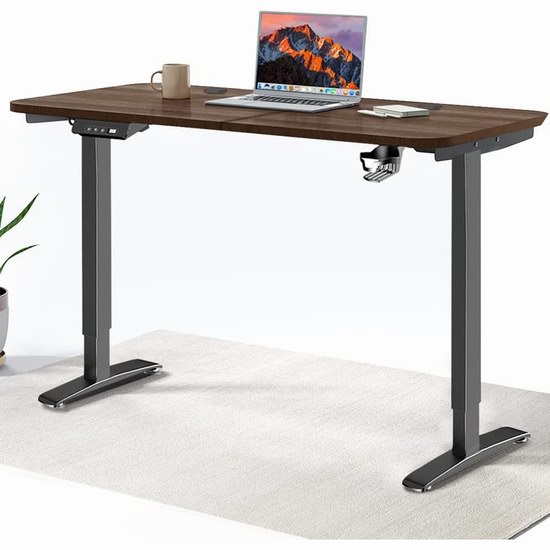  历史新低！MotionGrey 1.4米 时尚木纹电动升降桌/电脑桌 198.99加元包邮！