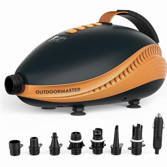  OutdoorMaster 20PSI 浆板充气船 高压充气泵7折 69.99加元包邮！