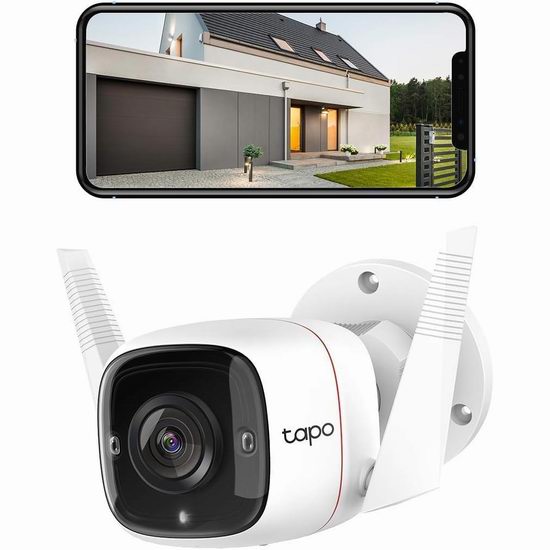  历史新低！TP-Link C310 Tapo 2K 室外 家庭安防监控摄像头 39.99加元（原价 49.99加元）