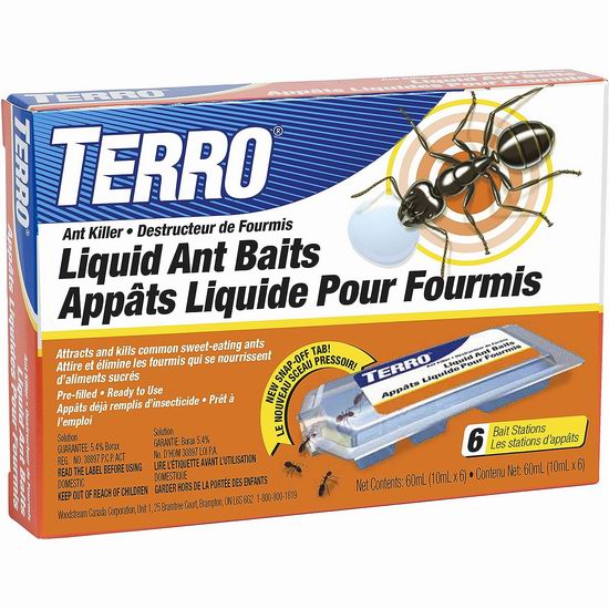  历史新低！TERRO T300CAN 专业液体 强力灭蚂蚁药6件套5.1折 4.99加元！