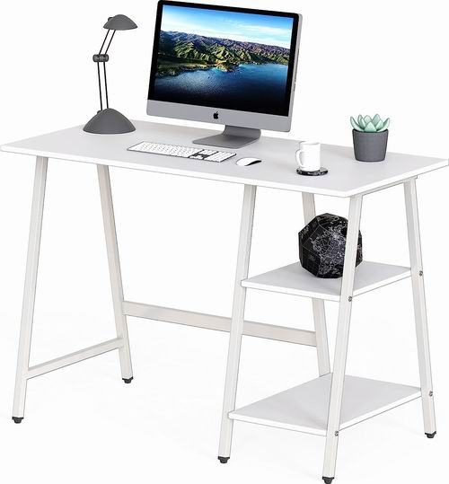  SHW Ivy Trestle 43英寸家庭办公电脑桌 带储物架 89.99加元（原价 109.99加元）！5色可选