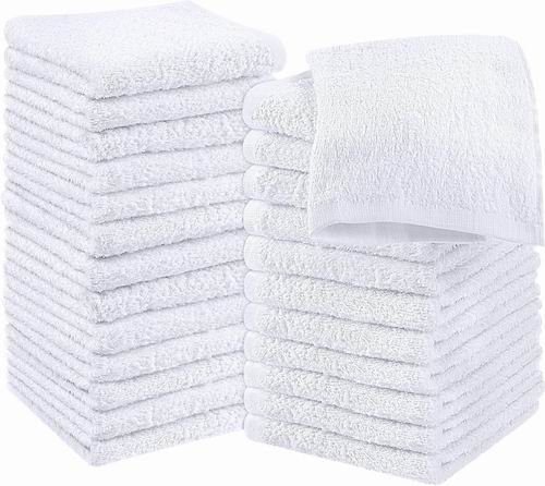  Utopia Towels优质法兰绒面巾/毛巾24张  24.98加元（原价 34.99加元）
