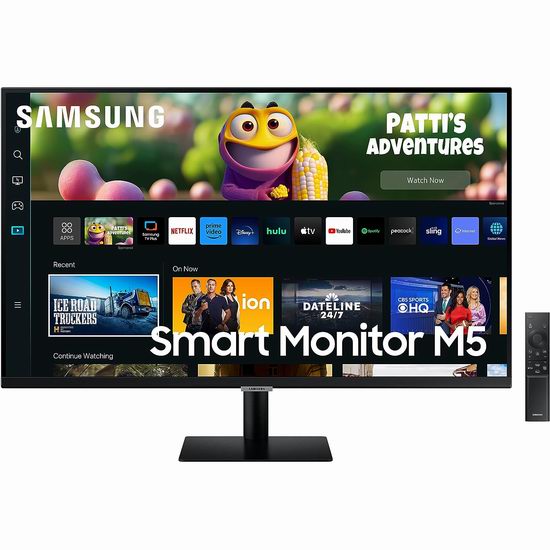  历史最低价！Samsung 三星 M5 32英寸 FHD 二合一 智能电视/显示器6.2折 248加元包邮！2色可选！