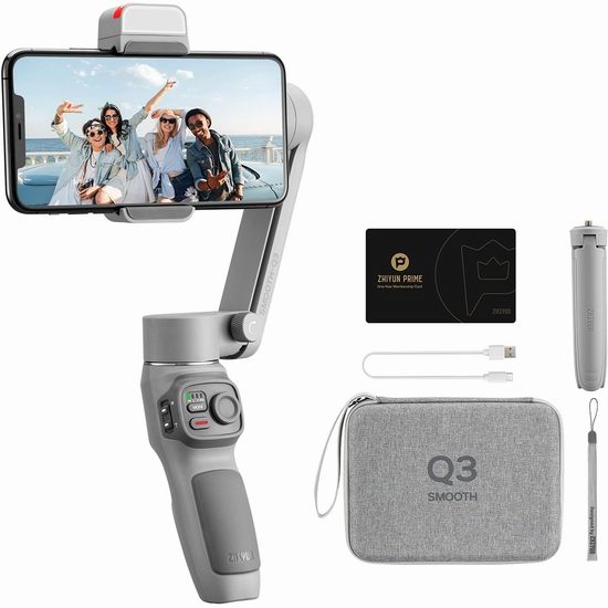  Zhiyun Smooth Q3 Combo 智云三轴手机稳定器 Vlog神器 手持智能防抖云台套装 81.18加元限量特卖并包邮！