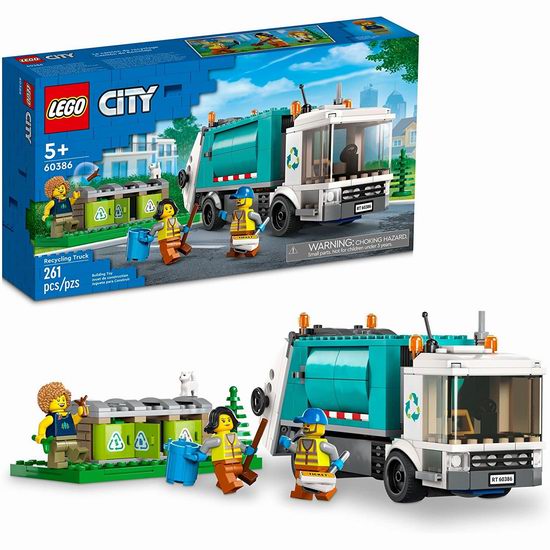  历史最低价！LEGO 乐高 60386 城市组 环卫垃圾车（261pcs）7.4折 29.57加元！