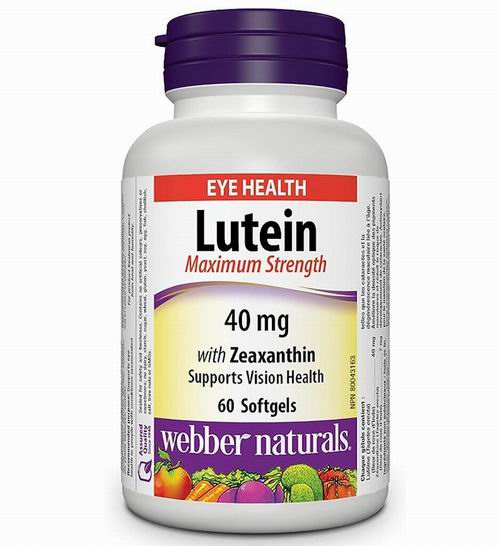  Webber Naturals 天然玉米黄质叶黄素40毫克 × 60粒 16.7加元（官网价 29.99加元）