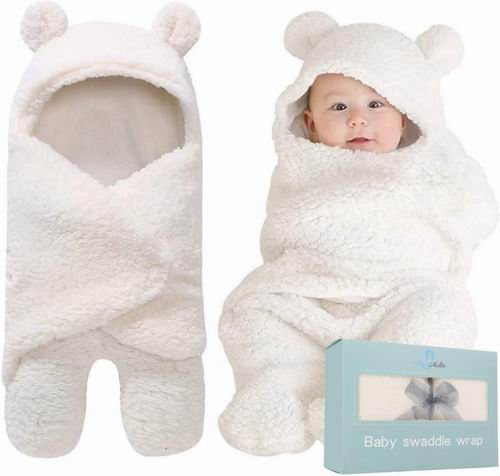  BlueMello婴儿超柔软毛绒襁褓毯/睡袋 24.99加元（原价 29.99加元）！多色可选！