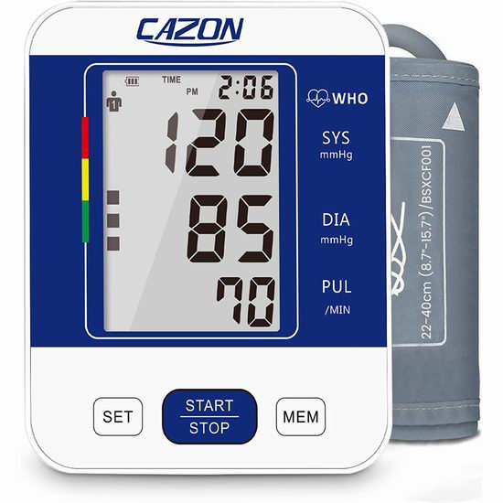  历史新低！CAZON 上臂式电子血压计 34.59加元（原价 43.99加元）