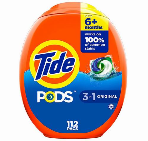  Tide PODS 3合1洁衣粒112粒 27.04加元（原价 32.99加元）