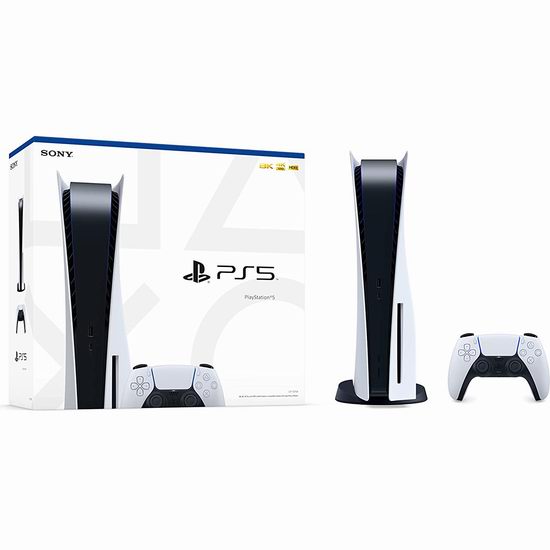  PlayStation 5 标准光驱版游戏机 599.96加元包邮！