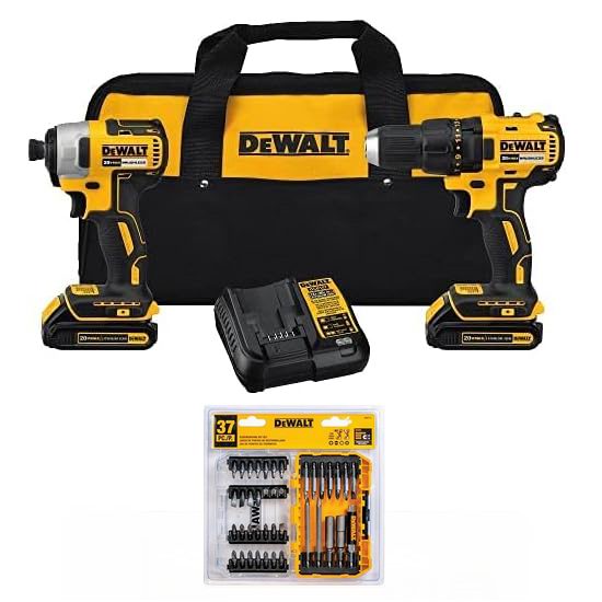  历史新低！DEWALT 得伟 DCK277C2 20伏紧凑型无刷电钻+冲击钻+批头套装4.9折 171.99加元包邮！