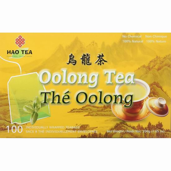  白菜价！Hao Tea 中国产 乌龙茶茶包（100包）2.9折 4.27加元！