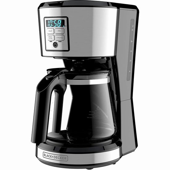  BLACK + DECKER CM1231SC 12杯量 可编程咖啡机5折 39.98加元包邮！
