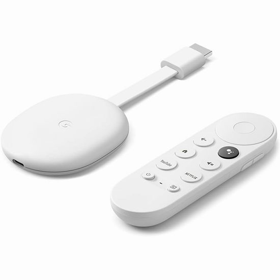  Google Chromecast with Google TV 流媒体播放器7.9折 54.98加元包邮！