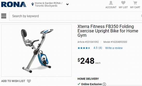 XTERRA Fitness FB350 5.5 151.9