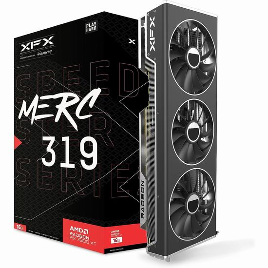  历史新低！XFX Speedster MERC319 RX 7800 XT 游戏显卡 670.04加元包邮！