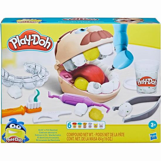  历史新低！Play-Doh 培乐多 橡皮彩泥 扮演牙医玩具套装5折 13.47加元！
