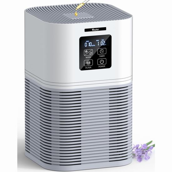  白菜价！历史新低！VEWIOR HEPA 600呎 家用空气净化器3折 39.89加元包邮！会员专享！
