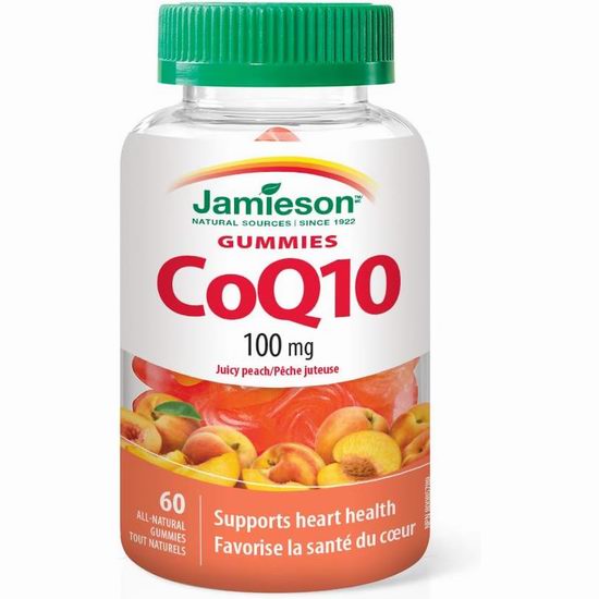  Jamieson 健美生 CoQ10 辅酶10软糖（60粒）6.2折 21.08加元（官网价 33.99加元）