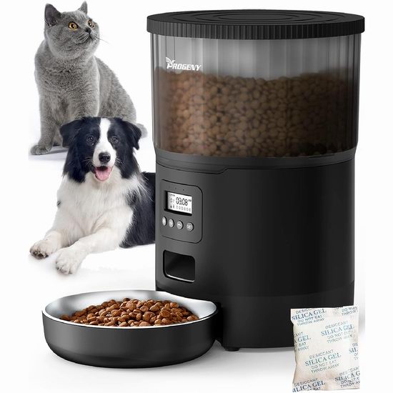  历史新低！PROGENY 4升量 全自动宠物猫狗喂食器 39.99加元（原价 59.99加元）