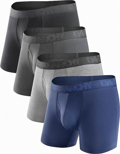 DAVID ARCHY 男式竹纤维透气平角内裤 4件套 32.89加元（原价 46.99加元）