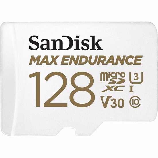  历史新低！SanDisk 闪迪 128GB MAX Endurance 专业级高耐用 microSD存储卡6.3折 21.99加元！