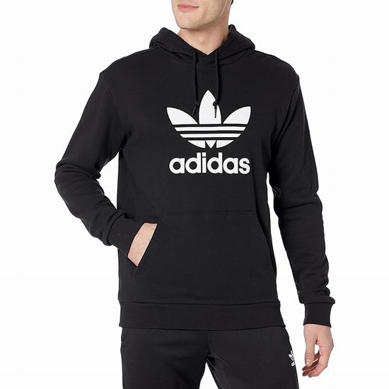  adidas Originals Adicolor 经典三叶草 大Logo 男式连帽卫衣4折 34.24-38.5加元包邮！4色可选！