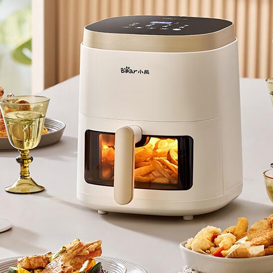 Bear Air Fryer QZG-F15E3, 5.3Qt with Easy-View window 