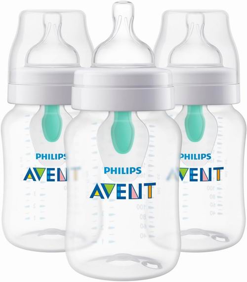  Philips Avent 婴儿防胀气奶瓶9盎司 ×3件装 带透气孔 21.57加元（原价 29.97加元）