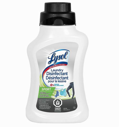  Lysol 运动型洗衣消毒剂1.2升  6.97加元（原价 9.99加元）