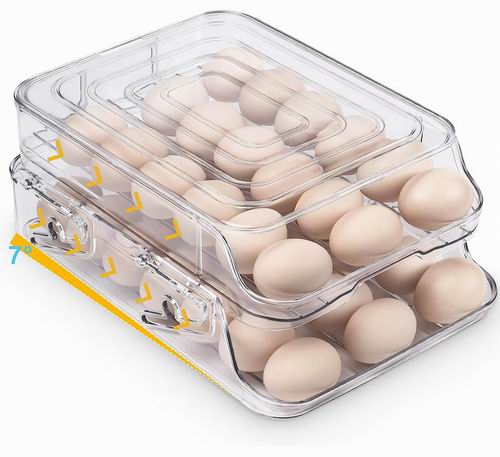  ECUCM 2层自动滚动鸡蛋收纳盒 20.99加元