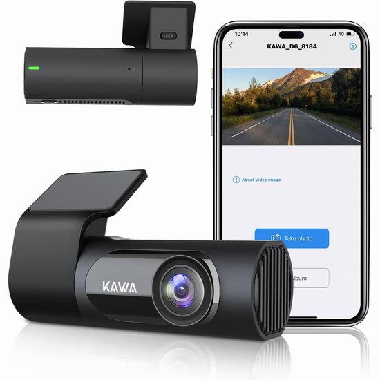  历史新低！KAWA WiFi 2K超高清 语音控制 行车记录仪4.4折 40.09加元限量特卖并包邮！
