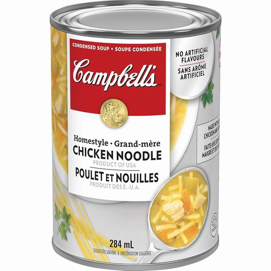  Campbell's 金宝汤 鸡汤面罐头（284ml）5.3折 1.23加元！