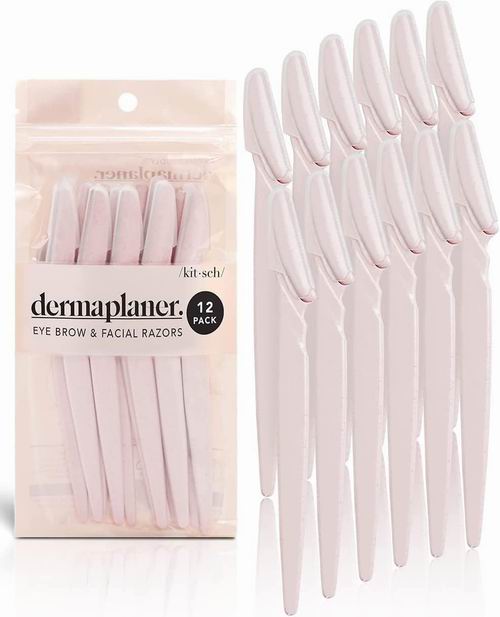  Kitsch Dermaplaning 温和地去角质 面部剃须刀12件套  10.86加元（原价 16.28加元）！3色可选