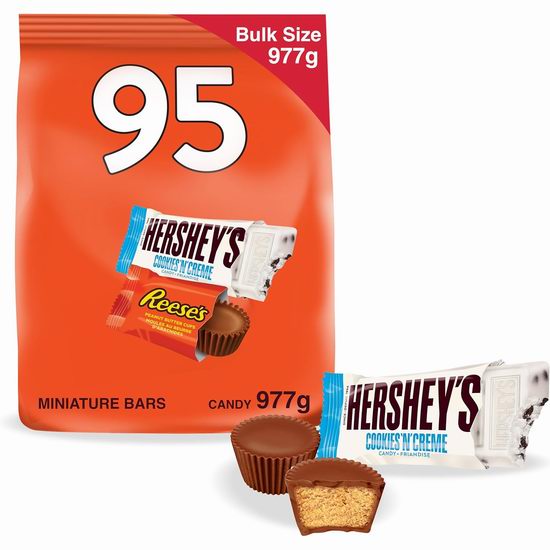  Hershey's 好时 万圣节巧克力糖果95支装7折 13.99加元！