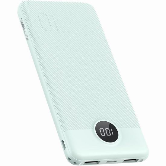  历史新低！VEEKTOMX 10000mAh 便携式移动电源/充电宝4.2折 13.99加元！2色可选！