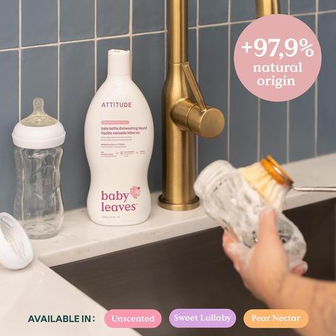  ATTITUDE 婴儿奶瓶/碗碟 洗碗液700毫升 4.25加元！可有效去除母乳和配方残留物、油脂和异味
