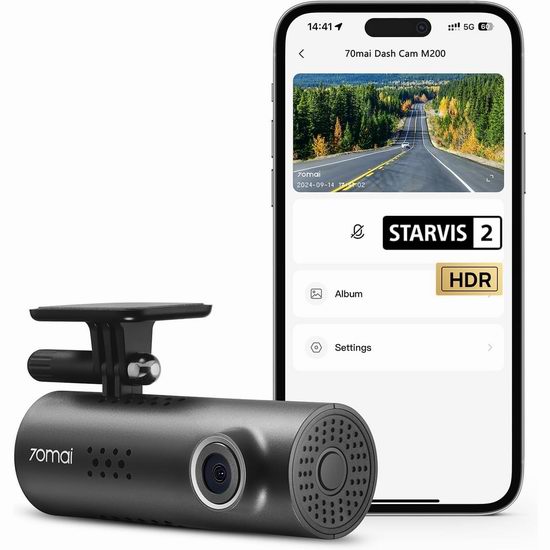 70mai 小米70迈 M200 索尼镜头 语音控制 智能行车记录仪 48.99加元限量特卖并包邮！