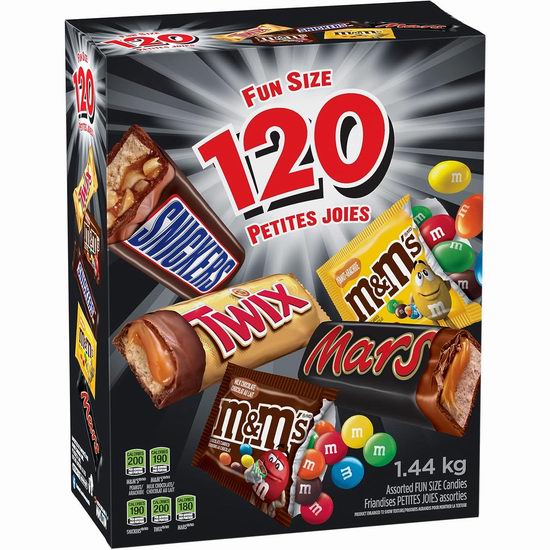  历史新低！MARS 万圣节巧克力糖果超值装（120个/1.44公斤）6.5折 14.99加元！