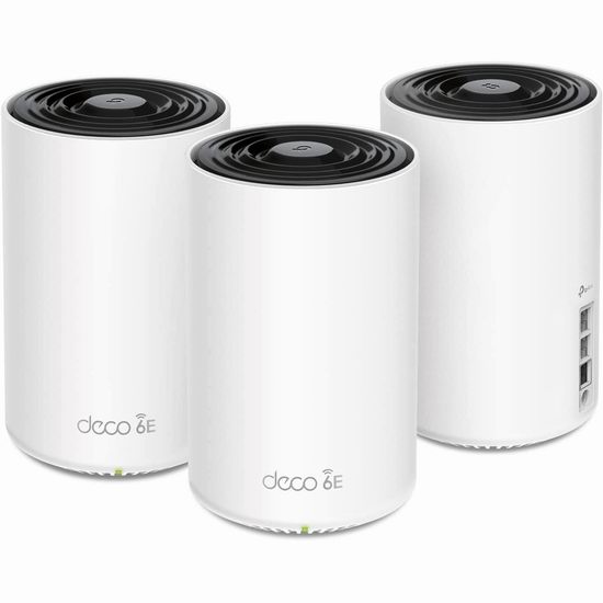  黑五史低价！TP-LINK Deco XE75 AXE5400 三频 WiFi 6E Mesh路由器3件套5.8折 379.03加元包邮！