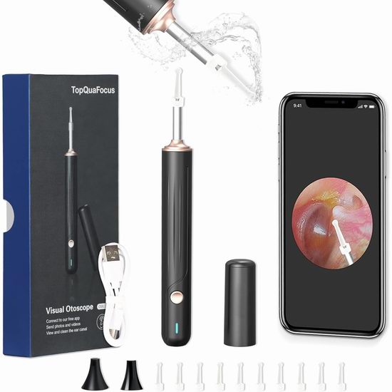  白菜价！历史新低！TopQuaFocus Wifi无线 高清可视 耳垢清除器/挖耳勺3.1折 12.49加元！