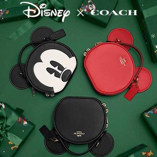  逆天价！Disney X Coach 2023 迪士尼联名系列 米奇米妮美包、美衣、卡包4折起+额外7折！抢米老鼠耳包$137.2-154！